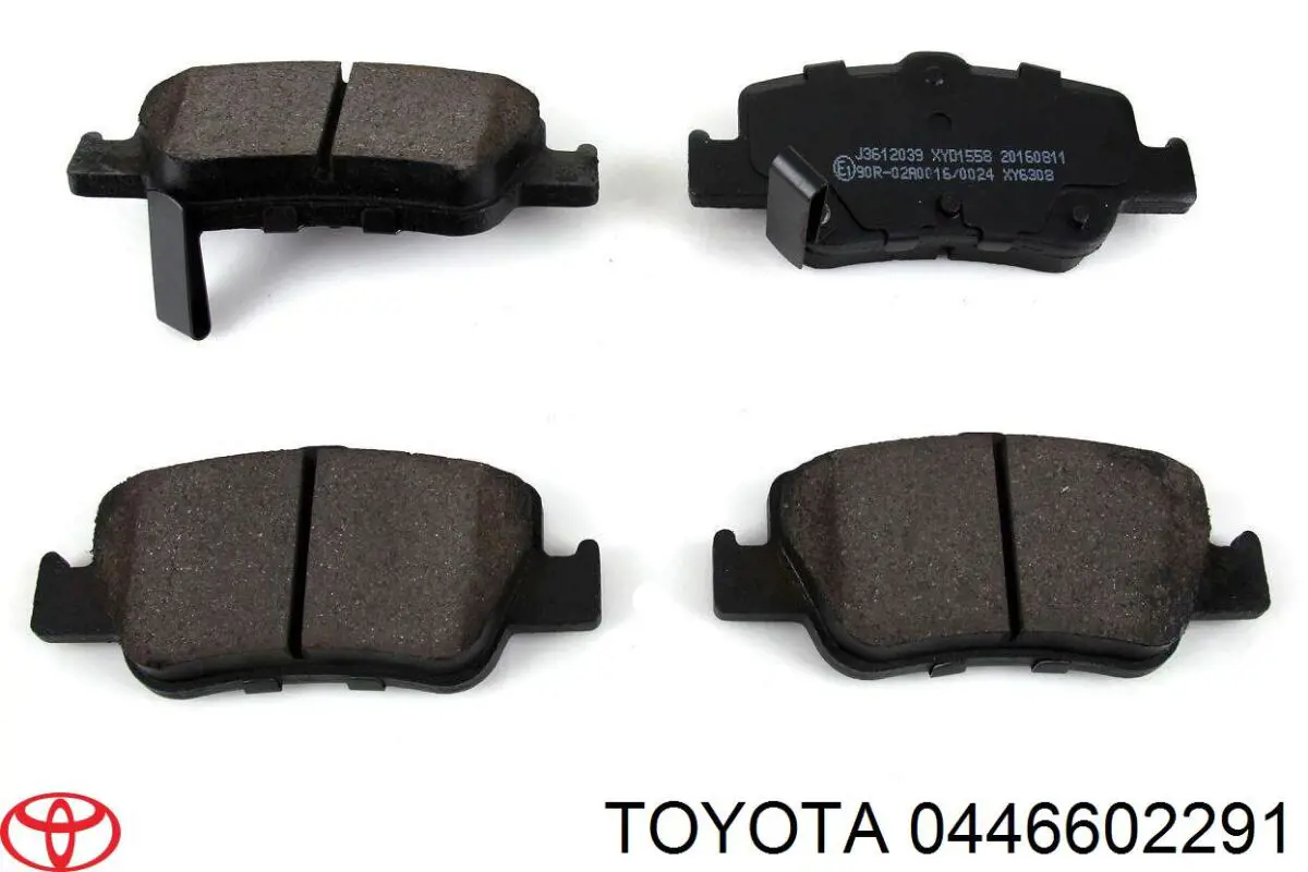 Задні гальмівні колодки 0446602291 Toyota