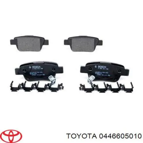 0446605010 Toyota Колодки гальмівні задні, дискові
