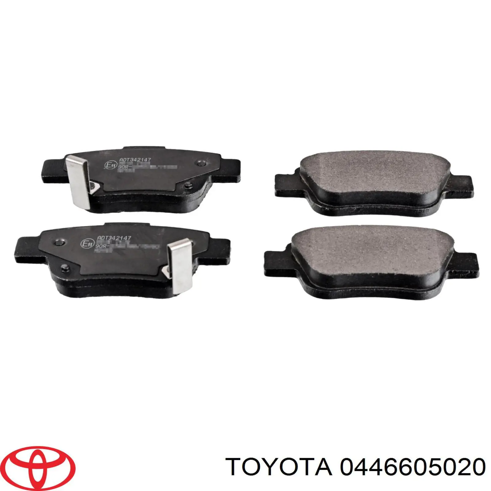 0446605020 Toyota Колодки гальмівні задні, дискові