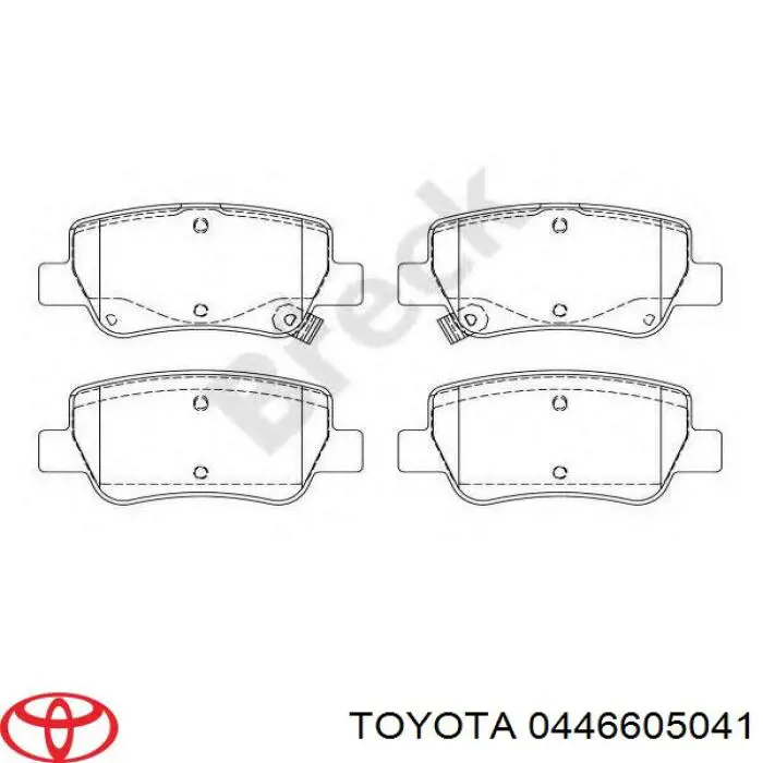 Купити 0446605041 Toyota Задні колодки