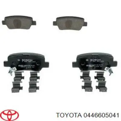 Задні гальмівні колодки 0446605041 Toyota