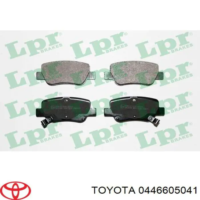 0446605041 Toyota Колодки гальмівні задні, дискові