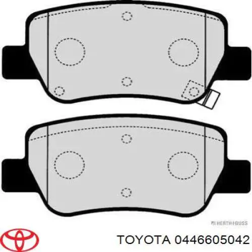 Задні гальмівні колодки 0446605042 Toyota