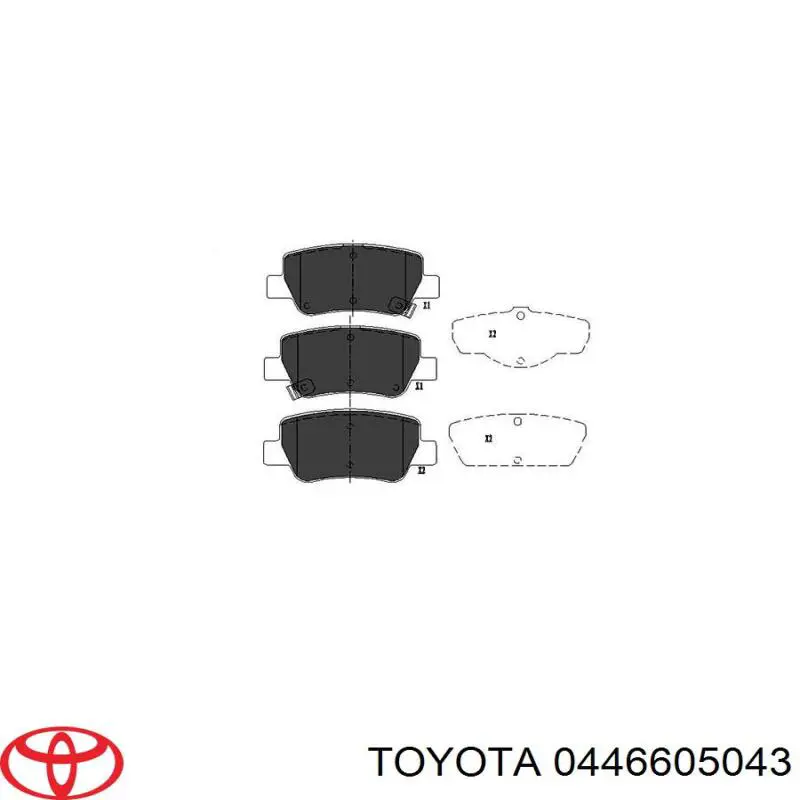 Задні гальмівні колодки 0446605043 Toyota