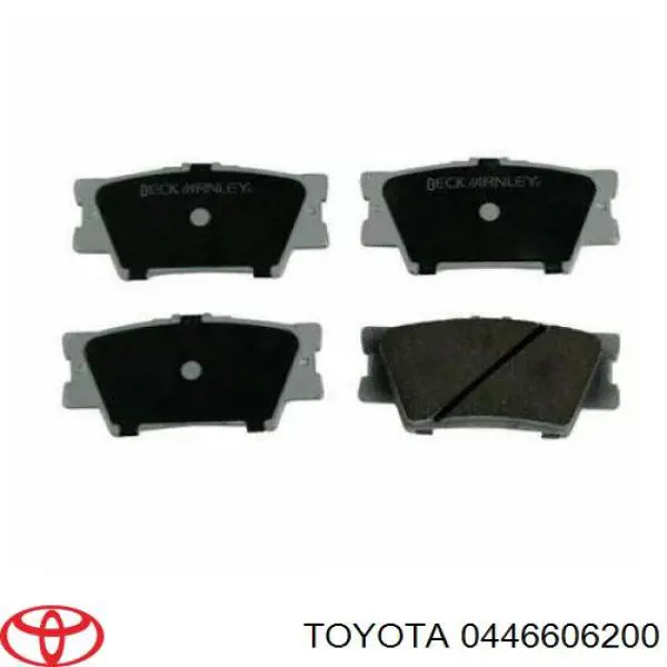 Колодки гальмові задні, дискові 0446606200 Toyota