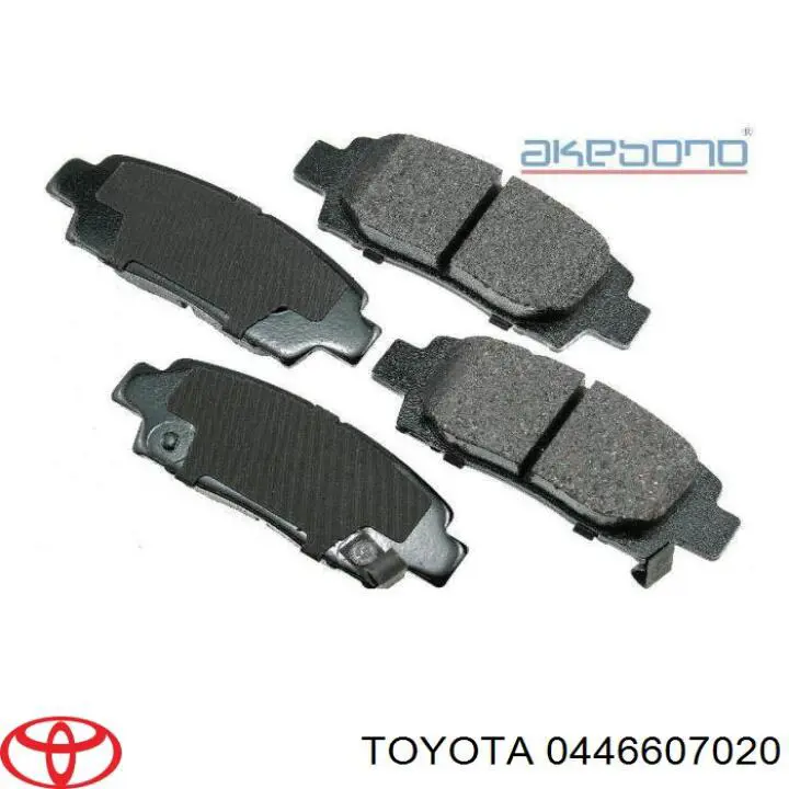 Задні гальмівні колодки 0446622160 Toyota