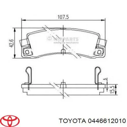 Купити 0446612010 Toyota Задні колодки
