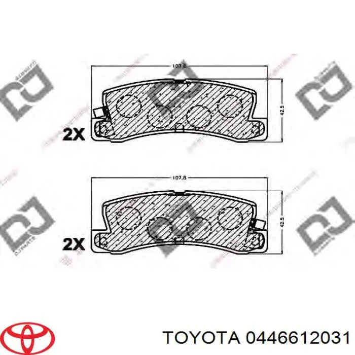 Купити 0446612031 Toyota Задні колодки