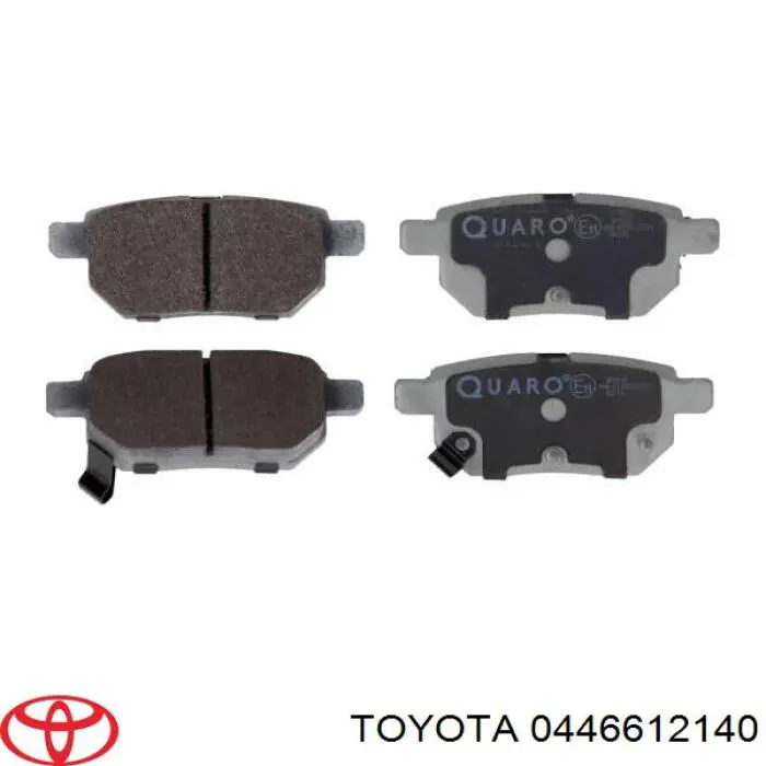0446612140 Toyota колодки гальмові задні, дискові