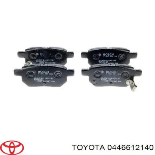 Задні гальмівні колодки Toyota 0446612140 ціна, від 21.42 USD