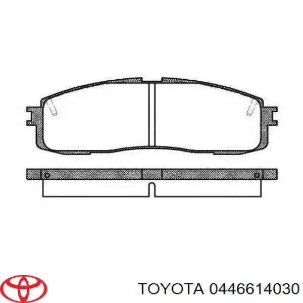 Задні гальмівні колодки 0446614030 Toyota