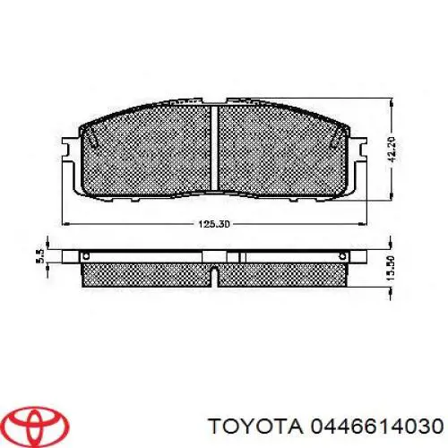 0446614030 Toyota Колодки гальмівні задні, дискові