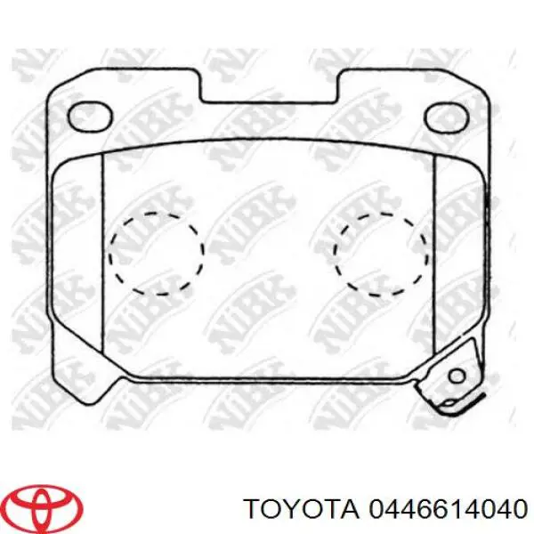 0446614040 Toyota Колодки гальмівні задні, дискові