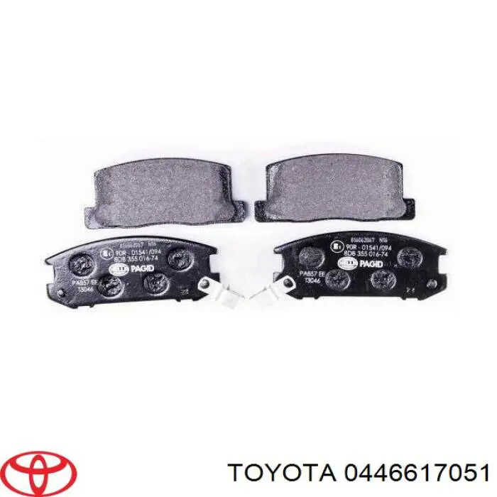 Колодки гальмові задні, дискові 0446617051 Toyota