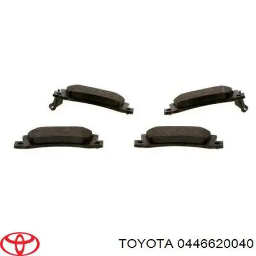 0446620040 Toyota Колодки гальмівні задні, дискові