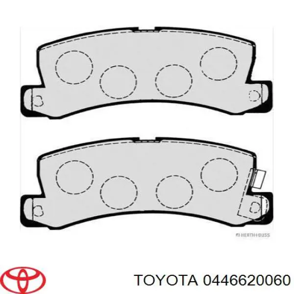 Задні гальмівні колодки 0446620060 Toyota