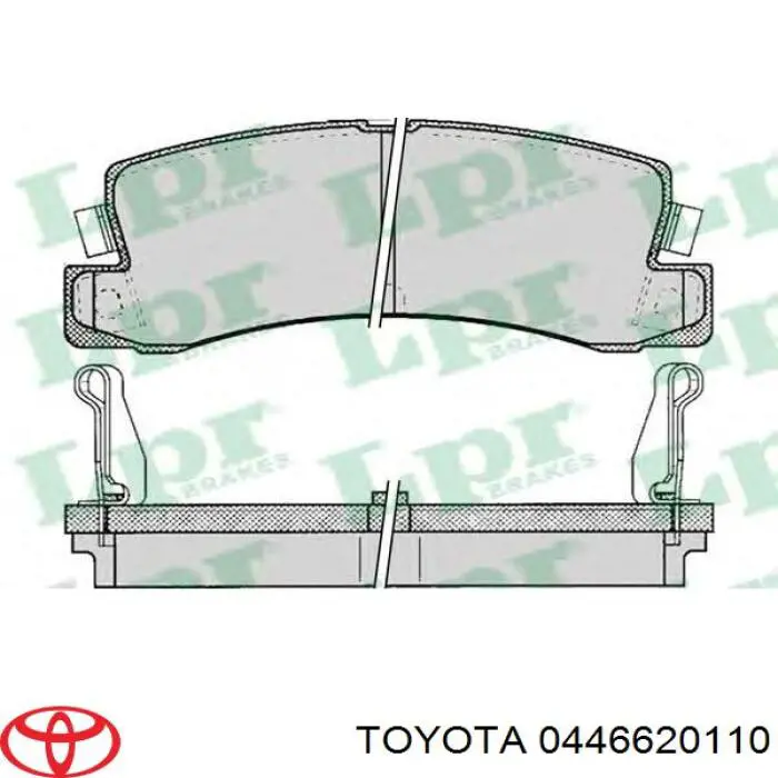 Задні гальмівні колодки 0446620110 Toyota