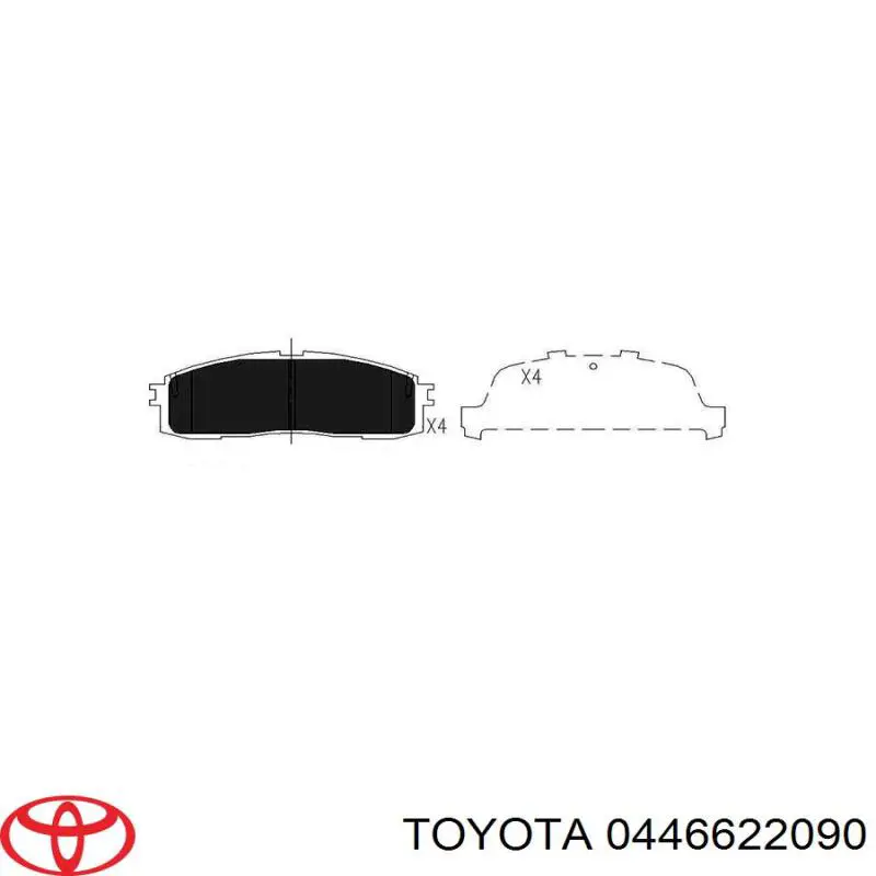 Задні гальмівні колодки 0446622090 Toyota