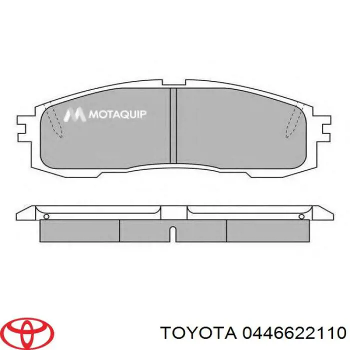 Колодки гальмові задні, дискові 0446622110 Toyota