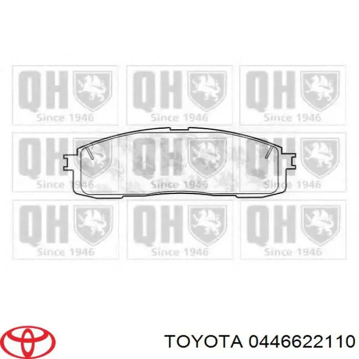 Задні гальмівні колодки Toyota 0446622110 ціна, від 14.31 USD