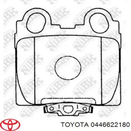 Задні гальмівні колодки 0446622180 Toyota