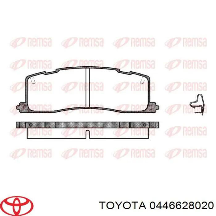 Задні гальмівні колодки Toyota 0446628020 ціна, від 20.27 USD