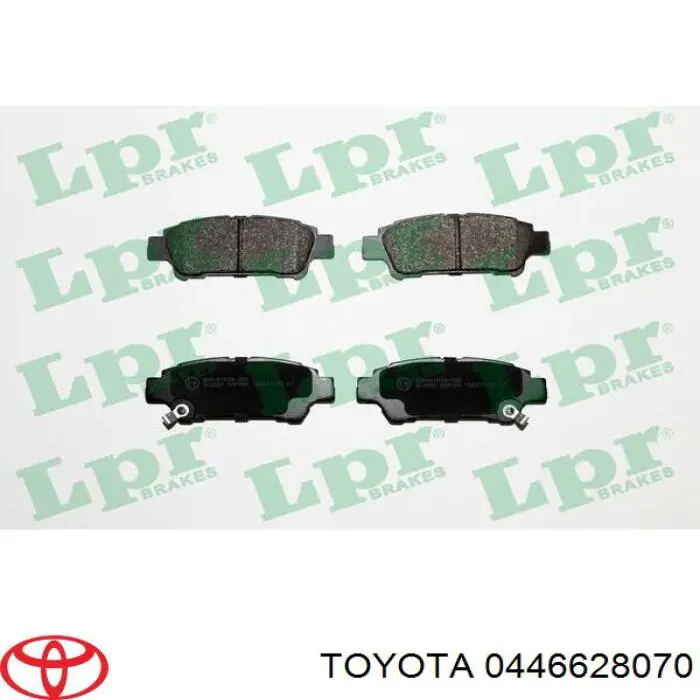 Колодки гальмові задні, дискові 0446628070 Toyota