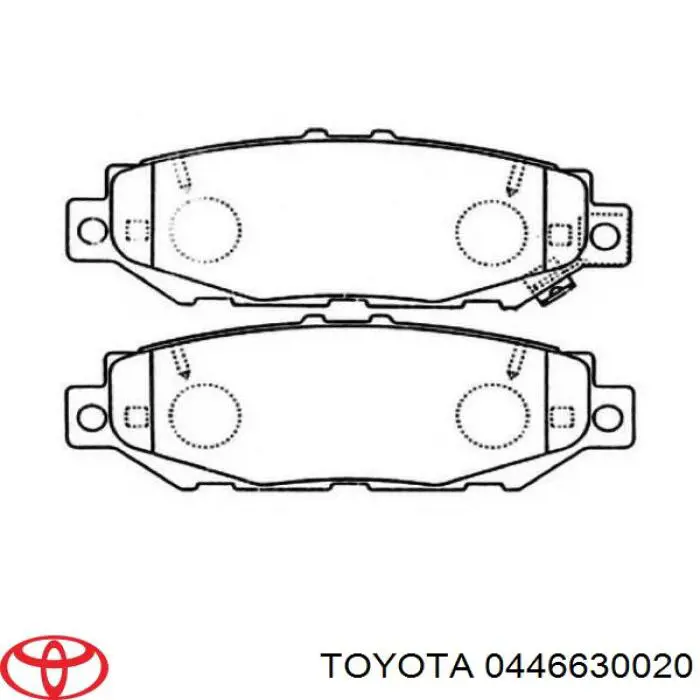 Колодки гальмові задні, дискові 0446630020 Toyota