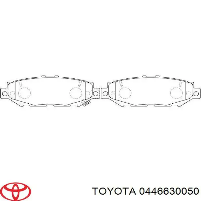 Колодки гальмові задні, дискові 0446630050 Toyota