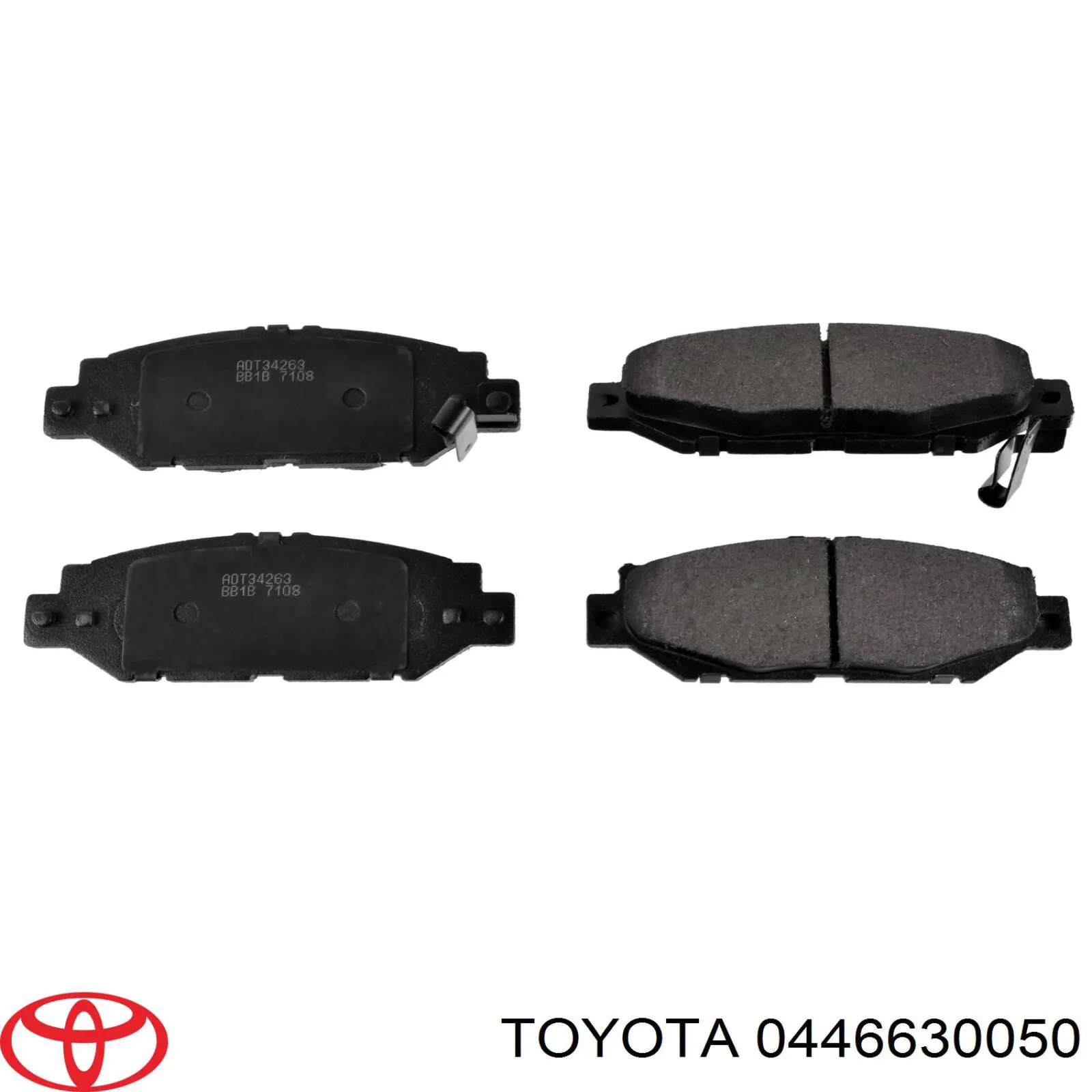 0446630050 Toyota Колодки гальмівні задні, дискові