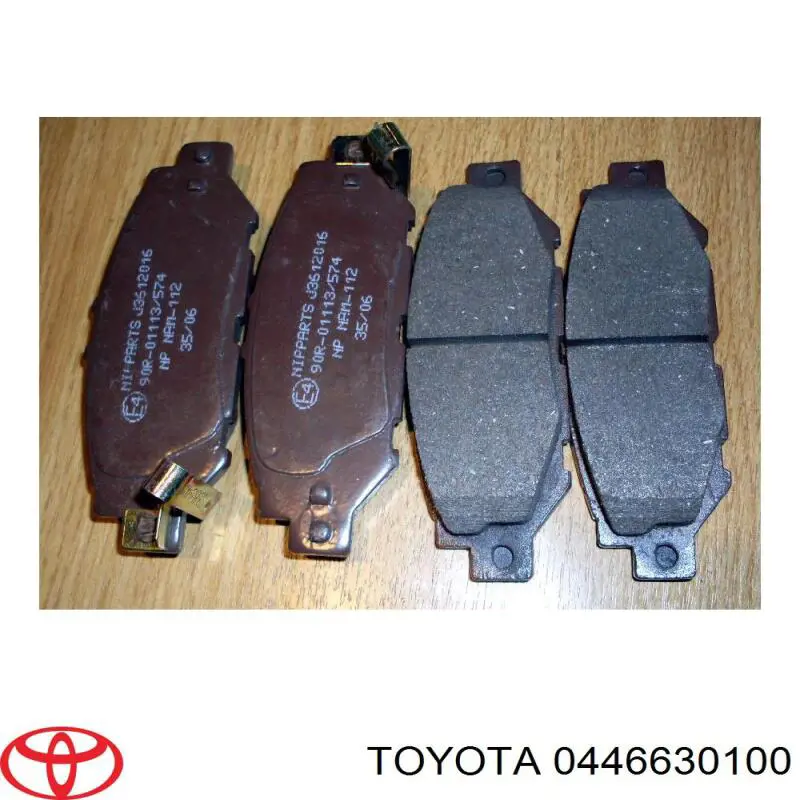 0446630100 Toyota Колодки гальмівні задні, дискові
