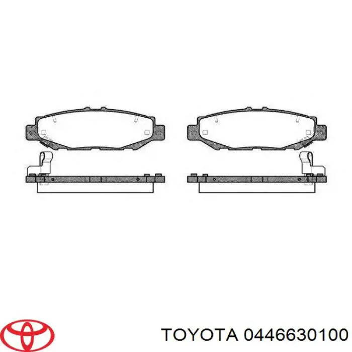 Задні гальмівні колодки Toyota 0446630100 ціна, від 27.24 USD