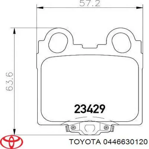 Задні дискові колодки Toyota 0446630120