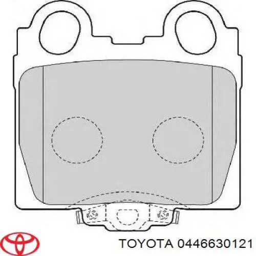 Задні дискові колодки Toyota 0446630121