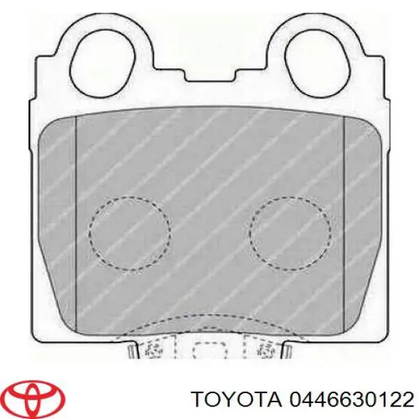 Задні дискові колодки Toyota 0446630122