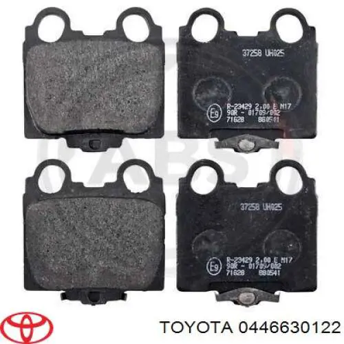 0446630122 Toyota Колодки гальмівні задні, дискові