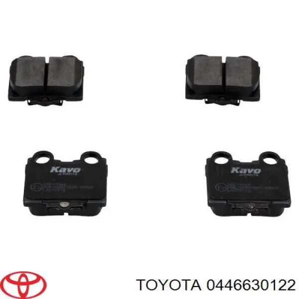 0446630122 Toyota колодки гальмові задні, дискові