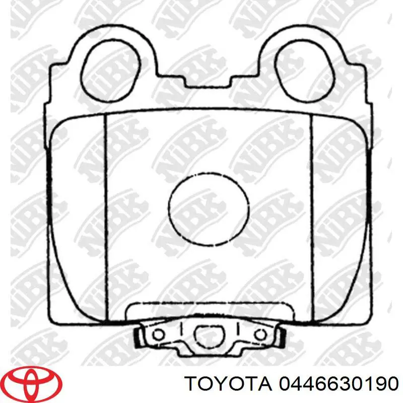 Задні дискові колодки Toyota 0446630190