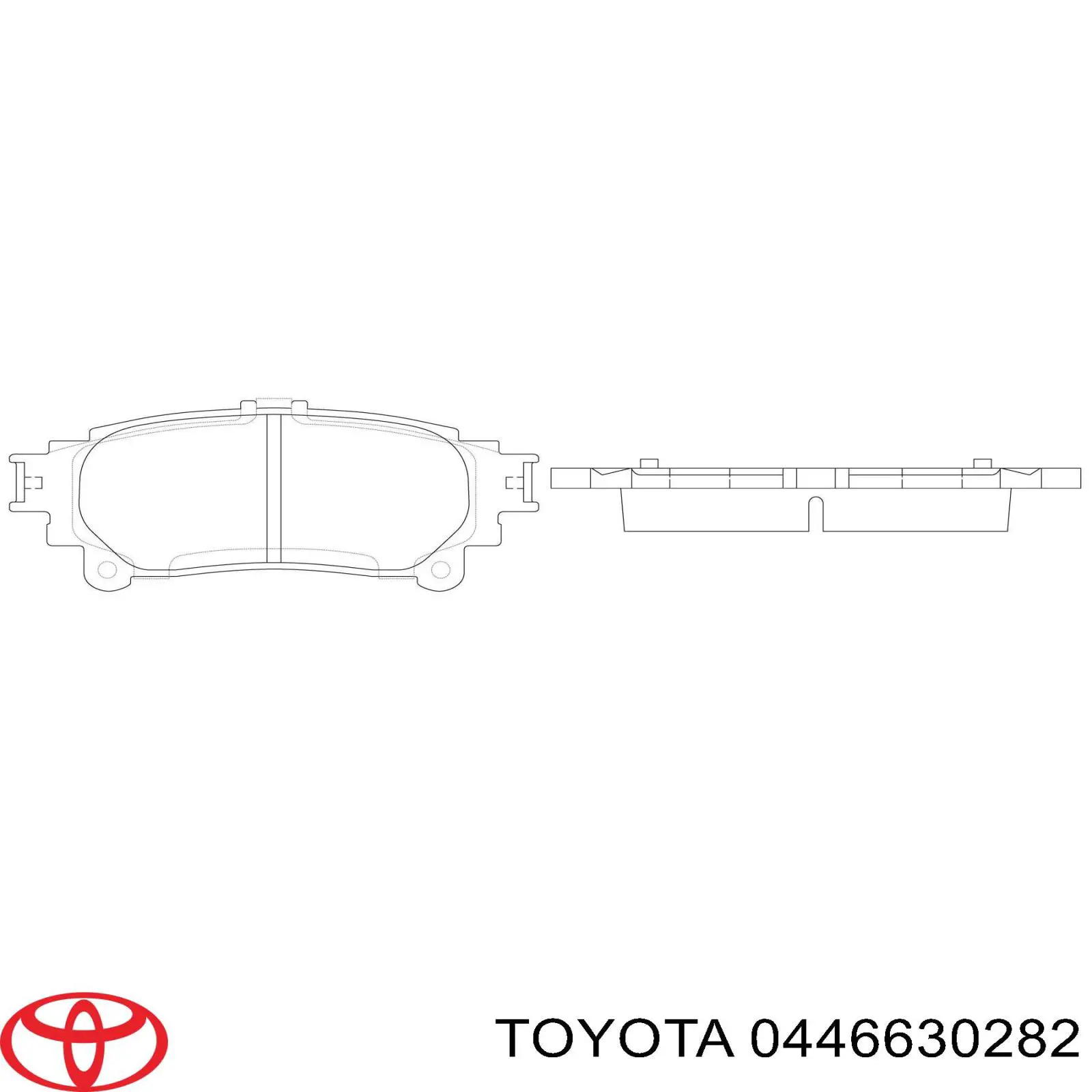 Задні гальмівні колодки 0446630282 Toyota