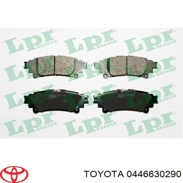 Задні гальмівні колодки 0446630290 Toyota