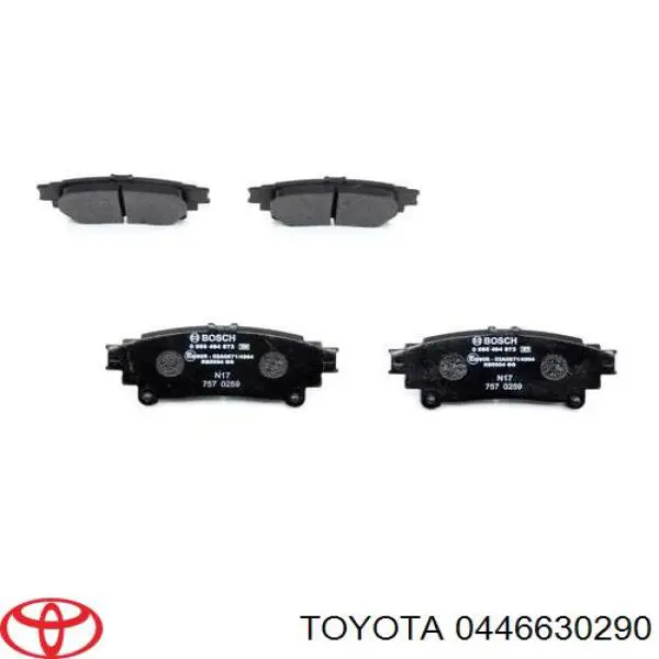 Задні гальмівні колодки Toyota 0446630290 ціна, від 23.50 USD