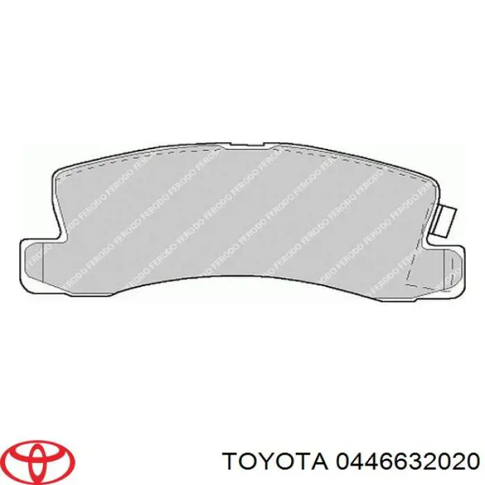 Колодки гальмові задні, дискові 0446632020 Toyota