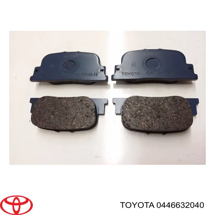 Задні гальмівні колодки 0446632040 Toyota