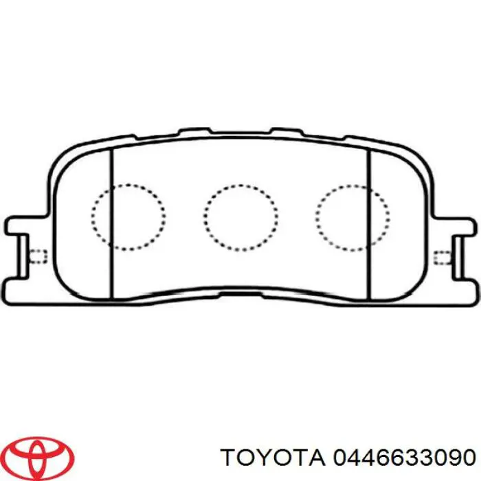 Задні гальмівні колодки 0446633090 Toyota