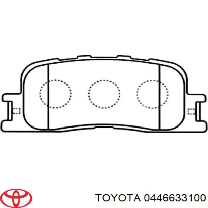 Колодки гальмові задні, дискові 0446633100 Toyota