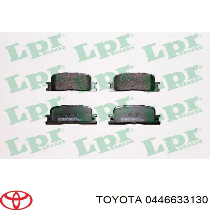 Задні гальмівні колодки Toyota 0446633130 ціна, від 19.04 USD