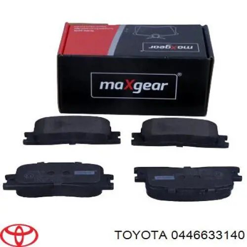 Задні гальмівні колодки 0446633140 Toyota