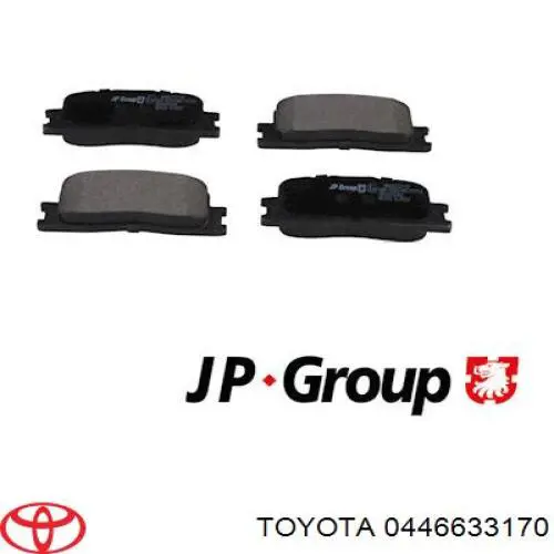 Задні гальмівні колодки Toyota 0446633170 ціна, від 16.06 USD