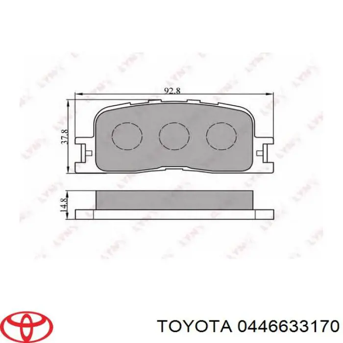 Купити 0446633170 Toyota Задні колодки