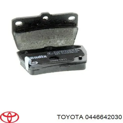 Задні гальмівні колодки 0446642030 Toyota